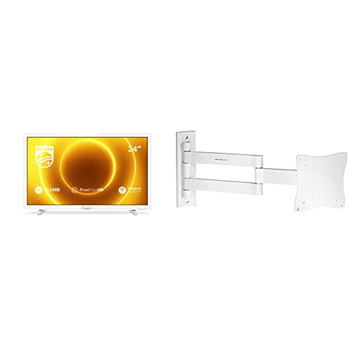Philips 24PFS5535/12 Televisor de 24 Pulgadas TV LED, Color Blanco + Proper P-SWBLCDW-1 Soporte de Pared para televisores LCD...