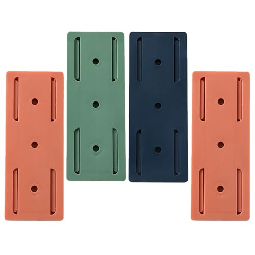 ABOOFAN Fijador de Regletas 4 Piezas Adhesivo sin Perforaciones Organizador de Cables Instalación sin Herramientas de Plástico Color Aleatorio para Pared y Mármol