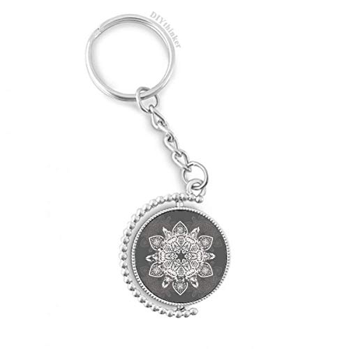 Porte-clés style arabe noir et blanc pour trousseau de clés de voiture