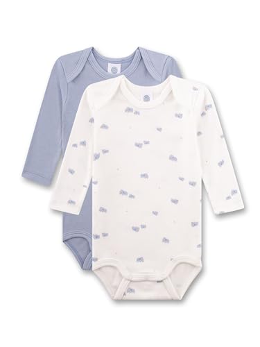 Sanetta Baby-Body langarm (Doppelpack) blau & weiß Mammut |...