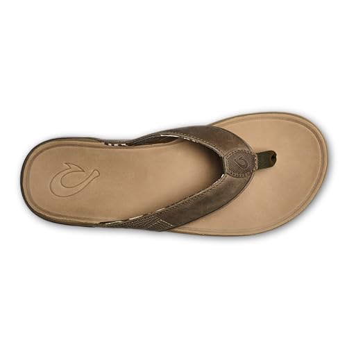 Image of OluKai Tuahine Men's Waterproof Leather Sandals, Versatile Beach Flip Flops, Arch Support & Comfort Fit, Lightweight & Durable, Enhanced Grip & Traction