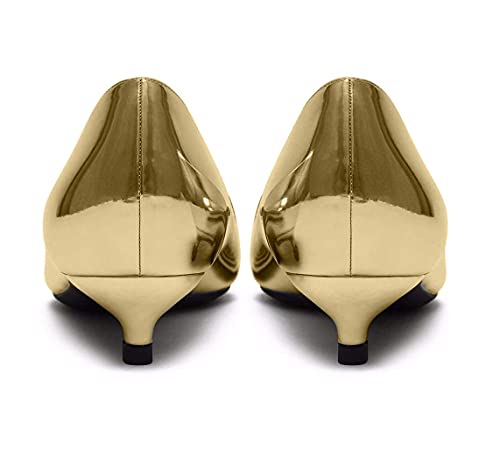 SAMMITOP Women's Pointed Toe Kitten Heel Professional Work Pumps Shoes4