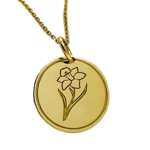 Collier en argent avec breloque narcisse de 28 mm pour sublimer vos tenues d'été