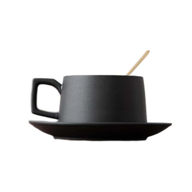 KOOLASA Ceramic Coffee Mug Sets Tea Cup with Spoon Saucer Cup and Saucer Sets 250ml Gradient Color