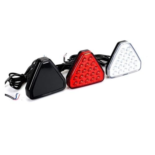 Feu stop arrière LED triangle rouge 12V universel pour sécurité auto