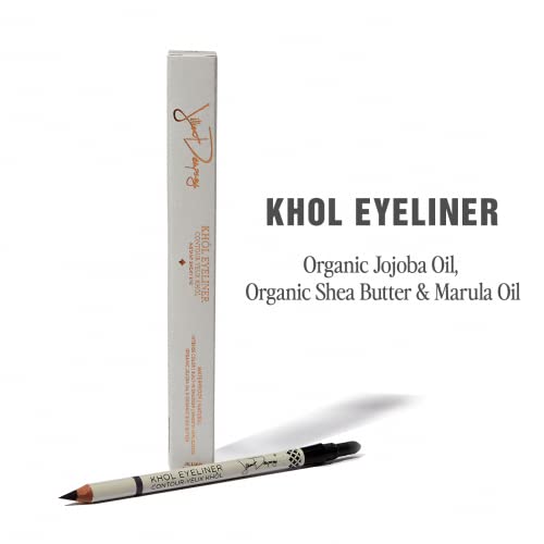 Jillian Dempsey Khol Eyeliner: Clean, Waterproof Eyeliner Pencil with Built-In Smudger for Effortless Blending – Rich Pigment, Cruelty-Free​, Rich Brown