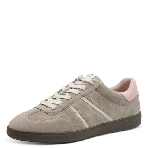 Tamaris Damen Low-Top Sneaker, Frauen Halbschuhe,Laufschuhe,Freizeit,sportlich,Halbschuhe,straßenschuhe,Strassenschuhe,Taupe/Rose,39 EU