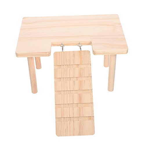 Abaodam Cage Hamster Durable Decorative Wooden Platform with Ramp for Hamsters and Animals Easy Hanging Design for Pet Enrichment and Playtime Activities