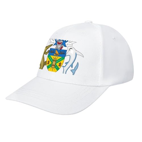 Gorra Unisex conIslas Salomón Logo Nacional - Material Poliéster Transpirable, Protección Solar,Visera Antideslumbrante Eventos,Blanco