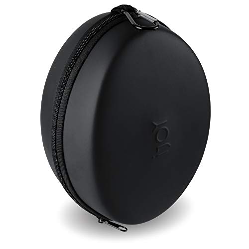 iJoy Hard Headphone Travel Case for Foldable Rechargeable Wireless iJoy Headphones- Portable, Universal Hard EVA Shell Storage Bag with Zipper for Carrying On and Over Ear Studio Headsets- Black