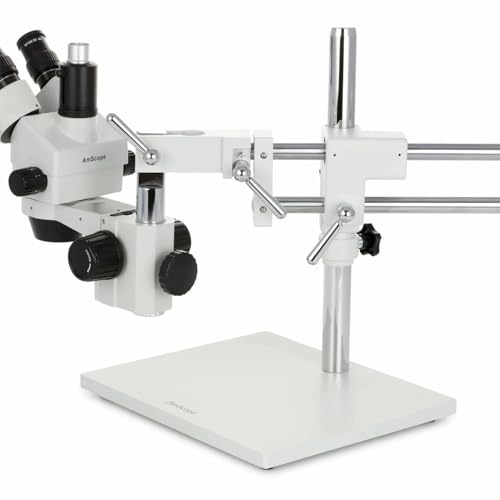 Image of AmScope - 3.5X-180X Simul-Focal Trinocular Boom Stereo Microscope with LED Fiber Optics + 18MP USB 3.0 Camera - SM-4TPZZ-30WR-18M3