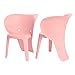 SoBuy KMB12-Px2 2-częściowy zestaw krzeseł dla dzieci z oparciem słoń krzesło krzesło krzesła kreskówka taboret do siedzenia różowy wysokość siedziska 32 cm