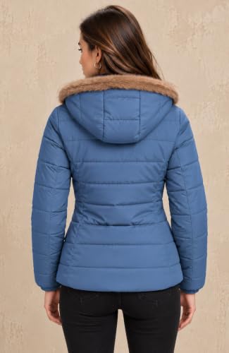 Image of SANE ORIGINALS Winter Jacket for Women with Detatchable Hoodie Cap || Lightweight Full Zipper Regular Fit Warm Jacket for Ladies