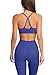 Halter Sports Bra for Women CRI-Cross Back Workout Tops Sleeveless Tank Tops 2025 Athletic Yoga Shirts Camisole Running Bra Summer Outfits Fashion(Klein Blue Medium)