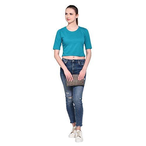Image of Geum Women's Cotton Round Neck Half Sleeve Top