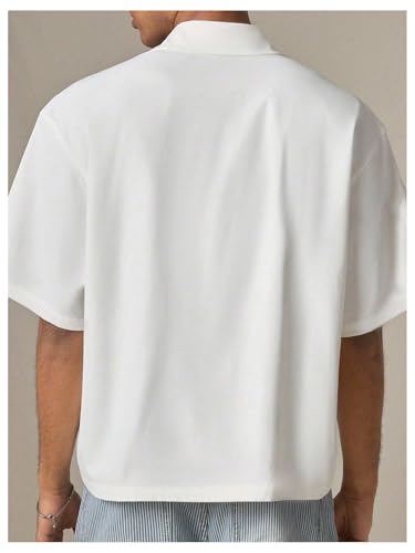 SHENHE Men's Summer Short Sleeve Floral Button Down Shirt Oversized Vacation Beach Top2