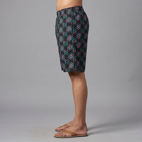 Image of Amul Comfy Men's Cotton Rich Printed Bermuda-Pack of 3- Assorted