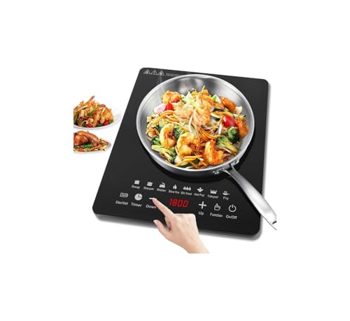 Recopilación de Estufas Electricas . 45 Parrilla de Inducción Eléctrica, Estufa de Inducción 2200w Control Tactil con 8 Niveles de Potencia & Temperatura, Cocina de Inducción con 6 Programas Automáticos y...