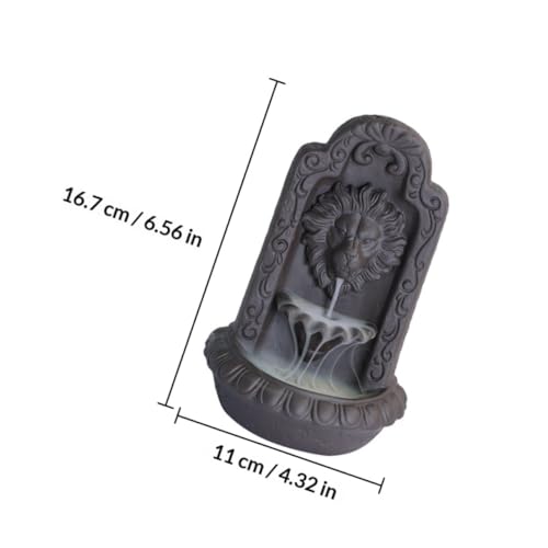 Brûleur de parfum à reflux en céramique chic tête de lion faite main - 3