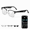 ONKELYIM Lunettes Intelligentes Audio Bluetooth pour Femmes et Hommes, Lunettes Bluetooth avec Haut-Parleur à Oreille Ouverte, Commande Vocale, Traduction IA (Verres photochromiques Semi-cerclés)