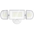iMaihom 100W Flood Lights Outdoor, 9000LM Ultra Bright Security Lights, 3 Adjustable Heads Flood Lighting, IP65 Waterproof, 6500K Switch Controlled Floodlight for Yard Garage Court (White)