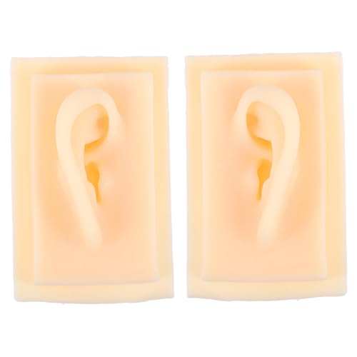 Healeved Educational Ear Model Kit 2 Pack Silicone Simulation Ear Models for Learning and Practice