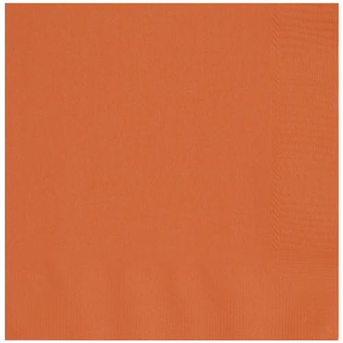 Unique 80771 Paper Napkins-13 cm-Orange Colour-20 Count (Pack of 1)