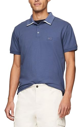 Polo pour homme Tommy Hilfiger coupe droite en maille piquée premium