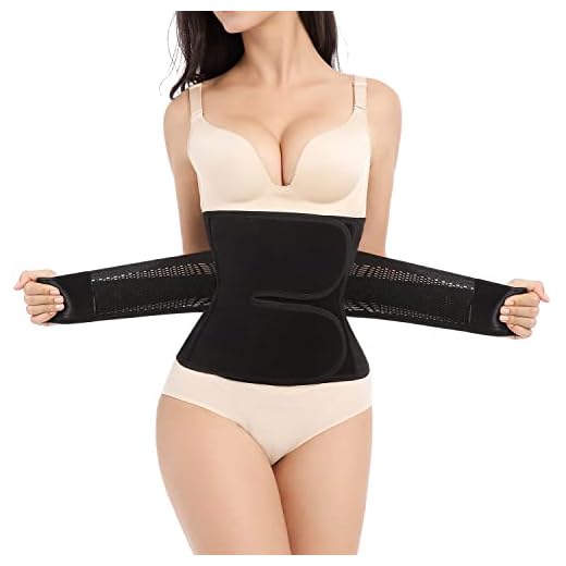 Fascia per pancia postpartum,Raccoglitore addominale Sezione C,Legante addominale Post Chirurgia Cintura,Tummy Tuck Compressione Wrap Waist Trainer Nero