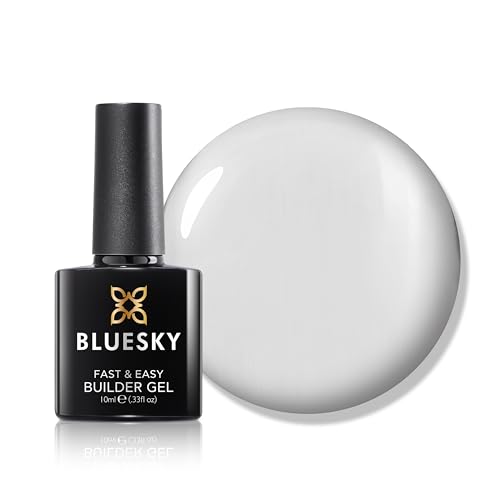 Bluesky All in One Fast & Easy Builder Gel 10ml, Clear, Nail Strengthener and Extender for Long, Strong Nails & Nail Extensions, Professional, Salon & Home Use, Requires Curing Under LED UV Nail Lamp