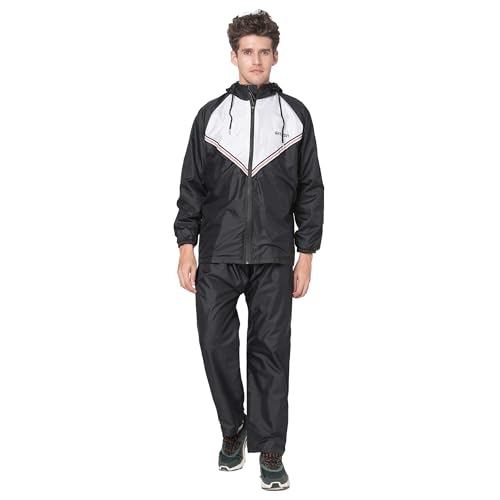 Image of Citizen Hooded Raincoat for Men Women Waterproof for Bike Riders 180T Micro Fabric Lightweight Stylish Sealed Hood, Large Pockets, Heavy-Duty Zippers Rainwear with Carry Pouch-CR021