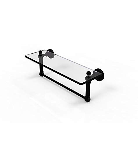 Allied Brass WP-1TB/16-BKM Glass Shelf with Towel Bar, 16-Inch x 5-Inch by Allied Brass - Used condition - US$19.06