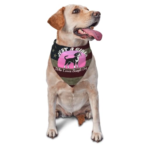 Just A Girls Who Loves Beagle Dog Dog Scarf Pet Bandana Cat Pet Bibs