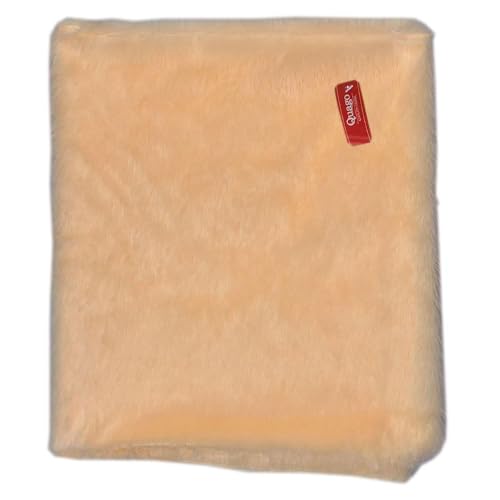 Image of Quago Fur Fabric Unstitched Super Soft Cloth for Baby Photoshoot, Soft Toys Making, Art and Craft, Dress Material, Decoration etc. (1 Mtr, 60 Inch Pana) (Cream (Beige))