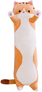 iSunday Cute Plush Cat Doll Soft Stuffed Kitten Pillow Doll Toy Gift for Kids Girlfriend (Brown,50Cm)