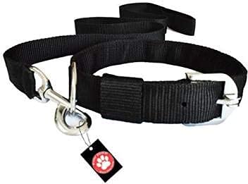 Kapoor pets Dog Collar & Leash (Small, Black) Black Leash with Collar Set for Puppies (0.5 Inch Small) USE for Puppy and Small Breed Dog