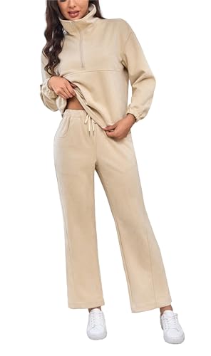 Amazon.com: HAOZHIYU Womens 2 Piece Sweatsuits Set Long Sleeve