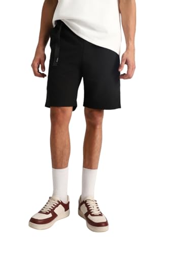 Image of SNITCH Men Casual Shorts | Regular Fit Mid Rise Solid Design | Lightweight 100% Nylon with Smooth Texture & Utility Pockets for Summer & Casual Wear