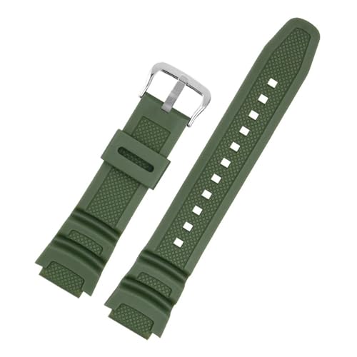 [[ł] Casio AE-1200WH AQ-S810W MRW-200H W218H SGW-300/400 Ή o[Xgbv Casio AE-1000W Ή vANZT[oh 18mm(Green silver)