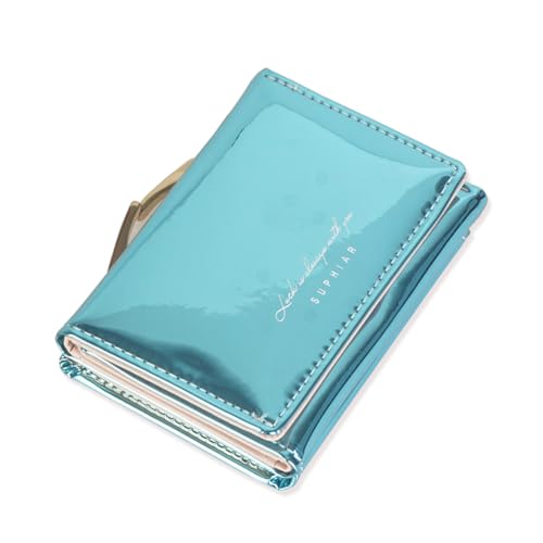 Image of JANKS Small Wallet for Women Mini Laser Card Holder Case Iridescent Holographic Purse with Coin Pocket for Girls Ladies