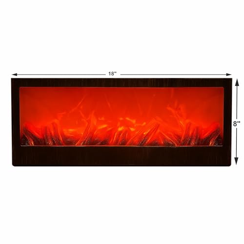 Image of LED Fireplace Lamp Realistic Flame Effect, Vintage Mantel Design, Cozy Ambient Lighting for Home & Office (Black)