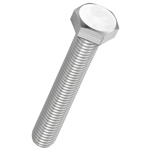 Kozelo 2 Pcs Hex Head Screws Bolts - [M14-2x100] 304 Stainless Steel Grade A2-70 Fully Threaded Hex Tap Metric Hexagon Head Machine Bolts Right Hand External Hex Drive, Silver