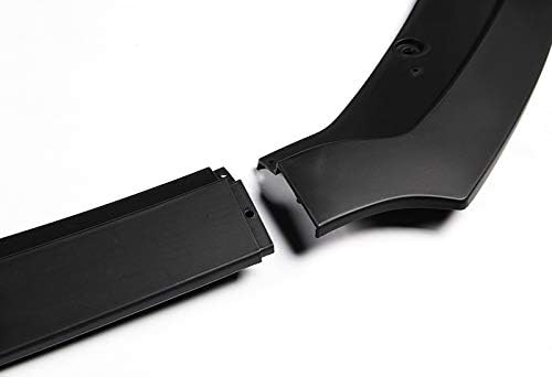 3PCS Front Bumper Lip Kit fit for compatible with 2015-2017 Ford Mustang, Sport-Style Splitter Trim Protection Spoiler, Air-Dam-Chin-Diffuser (Unpainted Matt Black)