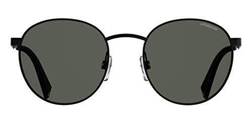 Polaroid Sunglasses PLD 2053/S Oval Sunglasses, Black/Polarized Gray, 51mm, 20mm