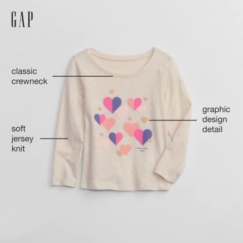 Gap Baby Girls Long Sleeve Graphic Tee T Shirt, Modern Red, 5T Us #TOP1