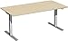 Produktbild Geramöbel Elektro-Hubtisch höhenverstellbar, 1600x800x680-1160, Ahorn/Silber