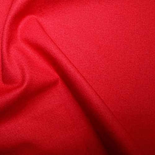 Tissu en coton véritable Rose & Hubble rouge écarlate de 10 mètres pour la couture