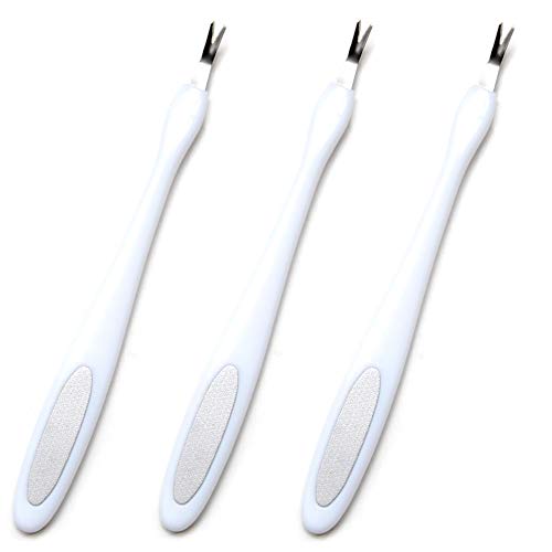 PitLite 3 Pack - Nail Art Tools Pedicure Cuticle Trimmer Remover Fork Nail File