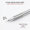 Excel Blades K4 Swivel Craft Knife with #64 Rotating Blade – Precision Hobby Knife for Carving & Crafting Supplies Precision Cutting Tool – Lightweight Aluminum Handle – Made in the USA #3