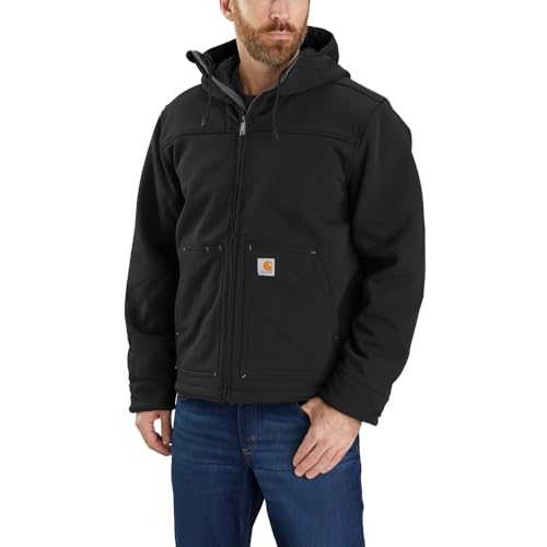 Carhartt Men's Super Dux Relaxed Fit Sherpa-Lined Active Jacket, Black, Large